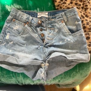 One x One Teaspoon denim high waisted shorts